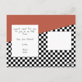 Twee Fast Car-thema Unieke gele rode, zwarte Invit Briefkaart (Achterkant)