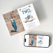 TWEE Fast Dirt Bike Verjaardag uitnodiging