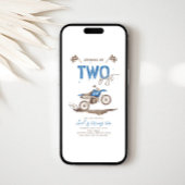 TWEE Fast Dirt Bike Verjaardag uitnodiging