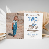 TWEE Fast Dirt Bike Verjaardag uitnodiging