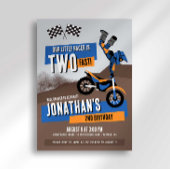 Twee Fast Dirt Bike Verjaardag uitnodiging