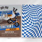 Twee Fast Dirt Bike Verjaardag uitnodiging