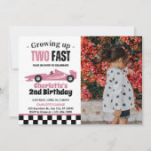 Twee Fast Girl 2e verjaardag foto Kaart (Voorkant)