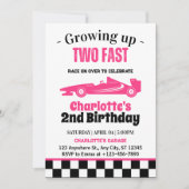 Twee Fast Girl 2e verjaardag Kaart (Voorkant)