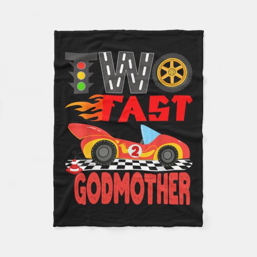 Twee Fast Godmother Pit Crew Racing Car Family Bir Fleece Deken (Voorkant)