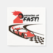 Twee Fast Party Race Car 2e Verjaardagsfeest Servet (Voorkant)