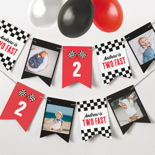 Twee Fast Race Auto Bunting banner