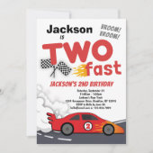 TWEE Fast Race Car 2e verjaardag Kaart (Voorkant)