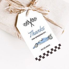 Twee Fast Race Car 2nd Boy's Birthday Party Favor Cadeaulabel