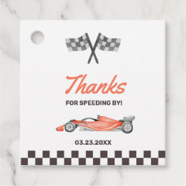 Twee Fast Race Car 2nd Boy's Birthday Party Gift T Bedankjes Labels