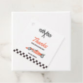 Twee Fast Race Car 2nd Boy's Birthday Party Gift T Bedankjes Labels (In situ)
