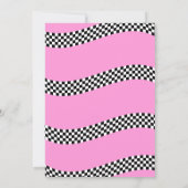 Twee Fast Race Car Boy 2e verjaardag Uitnodiging (Achterkant)