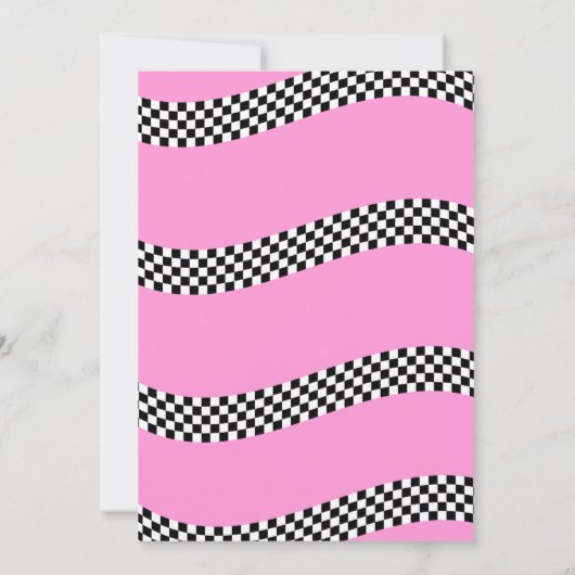 Twee Fast Race Car Boy 2e verjaardag Uitnodiging (Achterkant)