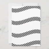 Twee Fast Race Car Boy 2e verjaardag Uitnodiging (Achterkant)