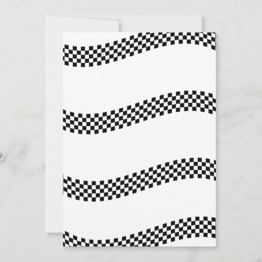 Twee Fast Race Car Boy 2e verjaardag Uitnodiging (Achterkant)