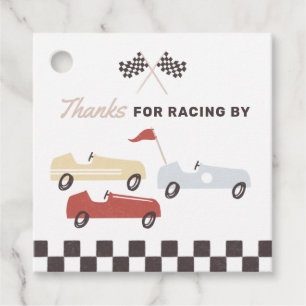 Twee Fast Race Car Boy Birthday Party Bedankjes Labels