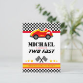 Twee Fast Race Car, dank je creditcard Briefkaart (Staand voorkant)