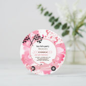 Twee Fast Race Car meisjes 2e verjaardag Kaart (Staand voorkant)