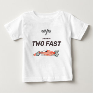 Twee Fast Race Car Tweede verjaardag Toddler