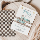 TWEE Fast Race Car Twins Verjaardag uitnodiging