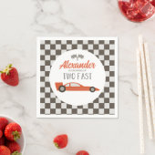 Twee Fast Red Race Car Birthday Napkins Servet (Insitu)