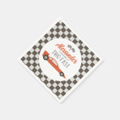 Twee Fast Red Race Car Birthday Napkins Servet (Hoek)