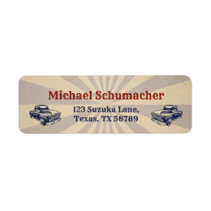 Twee Fast Second Birthday Party Theme Car Boy Race Etiket