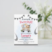 Twee Fast wild Safari race auto 2e Verjaardagsfees Briefkaart (Staand voorkant)