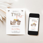 TWEE Fast Yellow Monster Truck uitnodiging