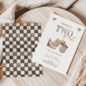 TWEE Fast Yellow Monster Truck uitnodiging