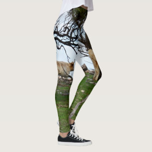 Twee Fawn Highland Koeien in vredige landen, Leggings
