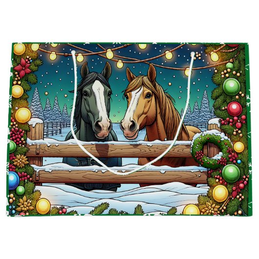 Twee feestelijke Cartoons in stripboekstijl Groot Cadeauzakje (Voorkant)