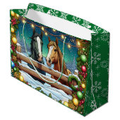 Twee feestelijke Cartoons in stripboekstijl Groot Cadeauzakje (Achterkant Gekanteld)