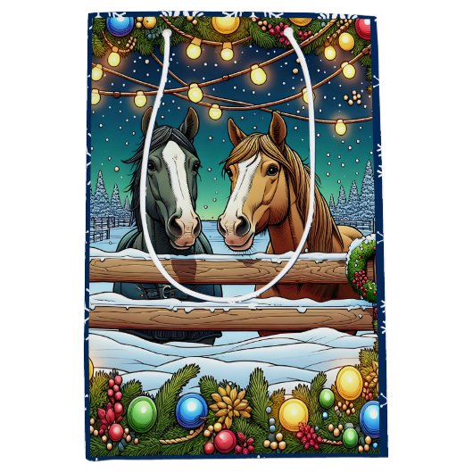 Twee feestelijke Cartoons in stripboekstijl Medium Cadeauzakje (Voorkant)