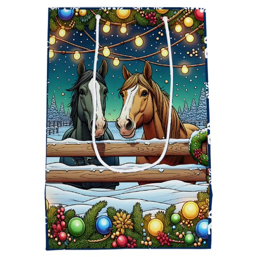 Twee feestelijke Cartoons in stripboekstijl Medium Cadeauzakje (Achterkant)