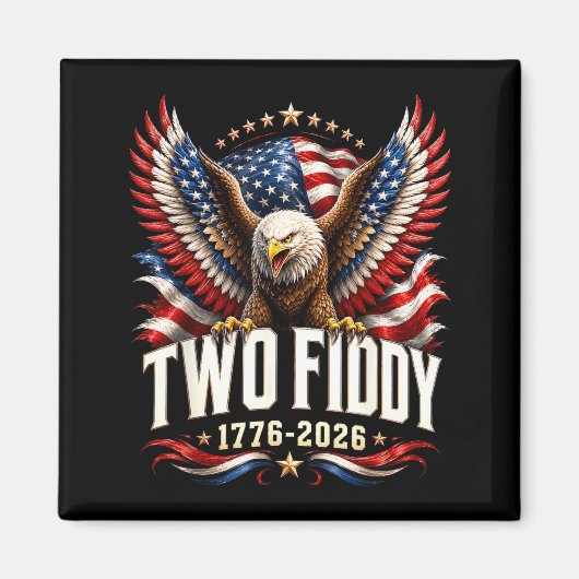Twee Fiddy 2 Fiddy 250 Jubileum 4 juli VS Magneet (Voorkant)