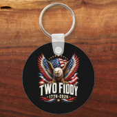 Twee Fiddy 2 Fiddy 250 Jubileum 4 juli VS Sleutelhanger (Voorkant)