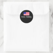Twee Fiddy Ronde Sticker (Tas)