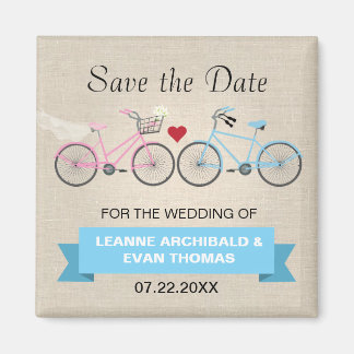 Twee Fietsen Bruiloft Save the Date Magneet