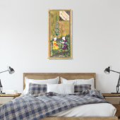 Twee figuren die in een boomgaard worden afgelezen canvas afdruk (Insitu (Slaapkamer))