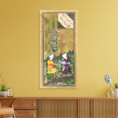 Twee figuren die in een boomgaard worden afgelezen canvas afdruk (Insitu (Woonkamer))