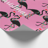 Twee Flamingo's Kerstmis Cadeaupapier (Hoek)