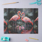 Twee flamingo's ontkoppelen weefselpapier tissuepapier (Craft)