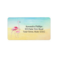 Twee Flamingos op Beach