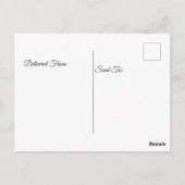 Twee flamingo's op een klif briefkaart (Achterkant)