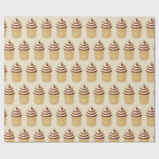 Twee Flavors Ice Cream Cup Cadeaupapier (Vlak)