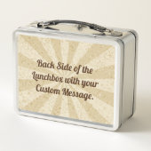 Twee Flavors Ice Cream Cup Metal Lunch Box (Achterkant)