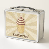 Twee Flavors Ice Cream Cup Metal Lunch Box (Voorkant)