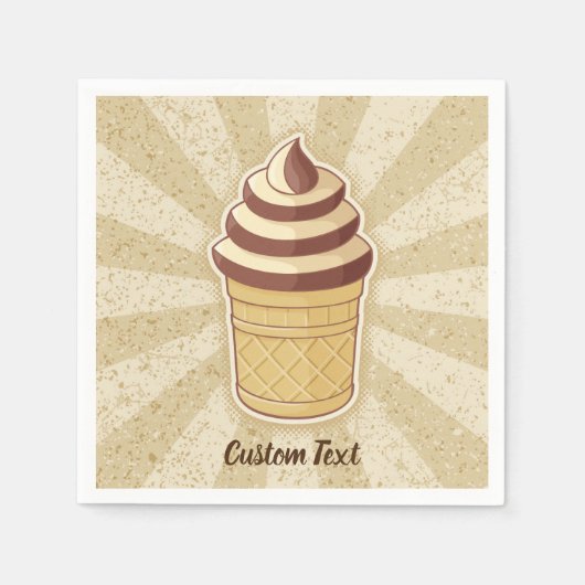 Twee Flavors Ice Cream Cup Servet (Voorkant)