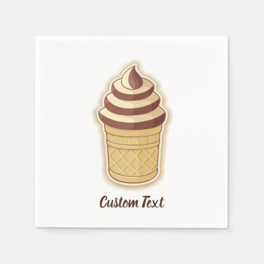 Twee Flavors Ice Cream Cup Servet (Voorkant)